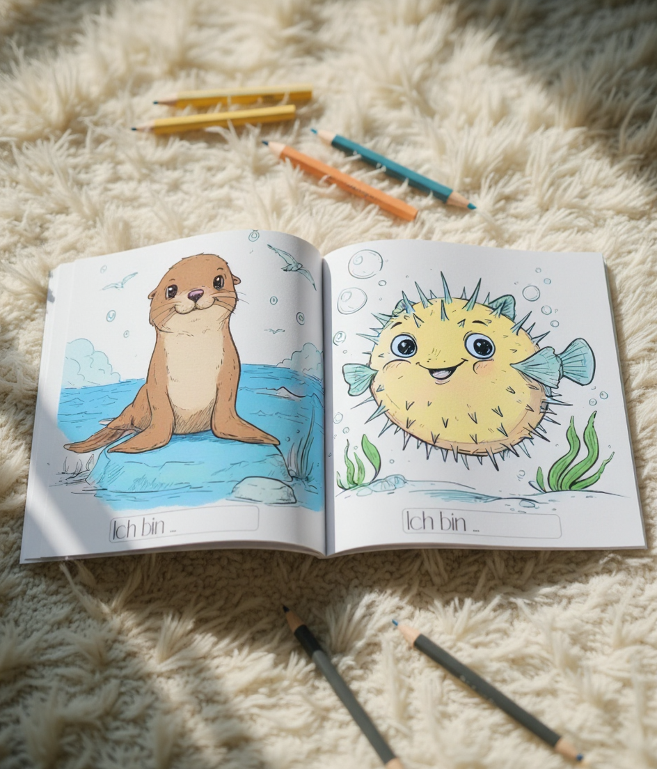 Lalelu Malbuch Meerestiere für Kinder ab 4 Jahren
